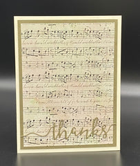Sheet Music Thank You Cards