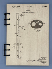 Bassoon Patent Journal – Refillable Musician Notebook, Vintage Bassoon Blueprint Design