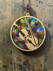 Violin and Music Suncatcher