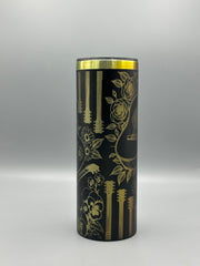 Laser Engraved Guitar & Floral Tumbler | 20oz Stainless Steel Music Lover Gift | Insulated Travel Cup with Straw