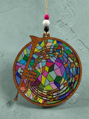 Trumpet Suncatcher – Music Lover Window Hanging