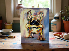 Bone Bandit: French Bulldog Art Cards: Colorful Dog Greeting Card Set
