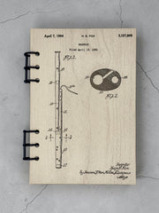 Bassoon Patent Journal – Refillable Musician Notebook, Vintage Bassoon Blueprint Design