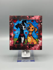 Watercolor Collection Interchangeable LED Night Light – BASE & FRAME ONLY