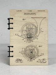 French Horn Patent Journal A5 | Music Lover Notebook