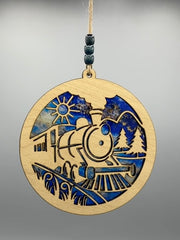 Train in the Mountains Suncatcher