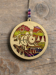 Train in the Mountains Suncatcher