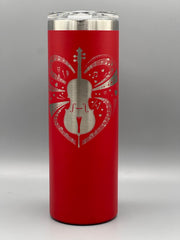 Cello Love Tumbler – Music Lover Gift, Engraved Cello Cup, Stainless Steel Insulated Tumbler