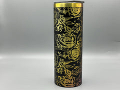 Roses & Treble Clef Music Notes Stainless Steel Tumbler