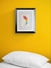 Rainbow Feather Art Print • 6x8 Watercolor Illustration (Matted to 9x12) • Jeanne Dunham Print