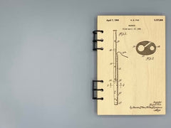 Bassoon Patent Journal – Refillable Musician Notebook, Vintage Bassoon Blueprint Design