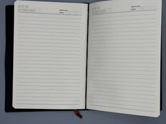 Refillable A5 Guitar Journal – Traveler Notebook with Music Notes & Floral Design, 200 Pages 100gsm Thick Paper, Ruled Lined, 5.5" x 8.1"
