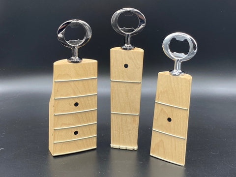 Reclaimed Guitar Neck Bottle Opener in Maple Finish