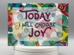 Today I Will Choose Joy Wood Art Box – Inspirational Decor – Colorful Positive Affirmation Art