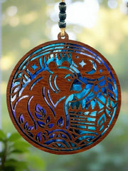 Bear in the Mountains Suncatcher | Handcrafted Wildlife Gift | Mountain Cabin Decor
