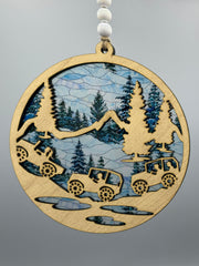 Off-Road in the Mountains Suncatcher