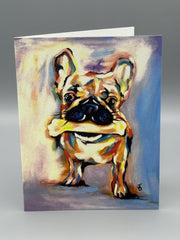 Bone Bandit: French Bulldog Art Cards: Colorful Dog Greeting Card Set