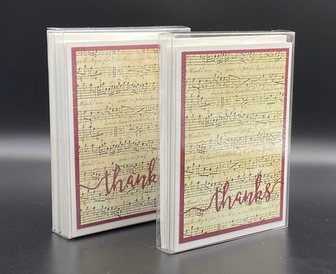 Sheet Music Thank You Cards