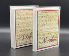 Sheet Music Thank You Cards