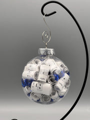 Handmade Sheet Music Ornament | Blue Accents, Music Lover Gift