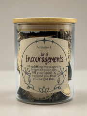 Jar of Encouragement Volume 1 – Uplifting Affirmation Tokens in Jar – Daily Positivity Gift – Encouragement & Self Care Reminder