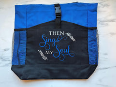 Then Sings My Soul Tote Bag: Christian Hymn, Music Lover Gift