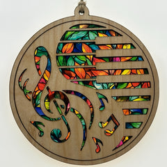 Piano Keys & Treble Clef Suncatcher: Handmade Acrylic Music Ornament