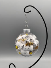Handmade Sheet Music Christmas Ornament | Personalized Music Lover Gift | Gold Accents
