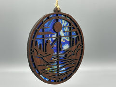 Fishing Suncatcher | Handmade Lake Scene