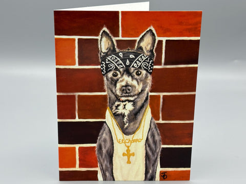 Cholo Chihuahua Greeting Card Set: Urban Dog Art