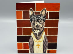 Cholo Chihuahua Greeting Card Set: Urban Dog Art