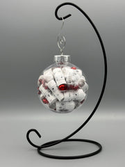 Handmade Music Sheet Ornament | Red Accents, Personalized Gift