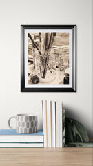 Sepia Artist Tools Art Print | Realistic Mason Jar Drawing (11x14 matted to 16x20 Unframed)