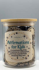 Affirmations for Kids – Volume 1 – Positive Affirmation Tokens in Jar – Confidence & Kindness Tokens – Encouragement Gift for Children