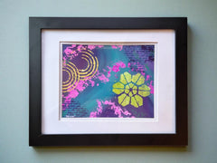 Pond Reflection | Original Abstract Acrylic Painting | Framed Contemporary Art | Vibrant Wall Decor by Kathy OConner