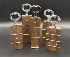 Reclaimed  Bass Guitar Neck Bottle Opener in Dark Finish