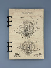French Horn Patent Journal A5 | Music Lover Notebook