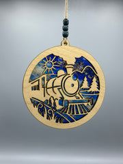 Train in the Mountains Suncatcher