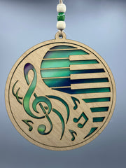 Piano Keys & Treble Clef Suncatcher