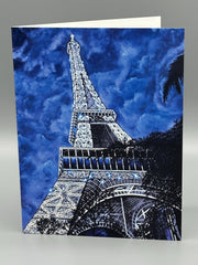 Eiffel Tower Art Greeting Card Set: Romantic Paris Stationery