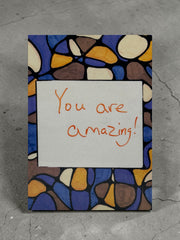 Reusable Write-On Art Box – Inspirational Message Frame – Dry Erase Wood Art Decor – Interactive Wall Art by Kathy O’Conner – 5x7 or 4x6