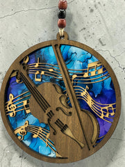 Violin and Music Suncatcher