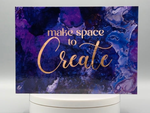 Make Space to Create Wood Art Box – Inspirational Creative Wall Decor – Artist Studio Affirmation Art