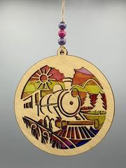 Train in the Mountains Suncatcher