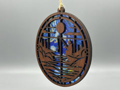 Fishing Suncatcher | Handmade Lake Scene