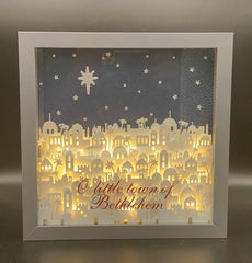 Bethlehem Nativity Shadow Box: 3D Layered Paper Christmas Decor