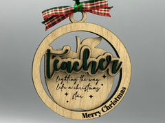 Teacher Apple Ornament – Thank You Gift