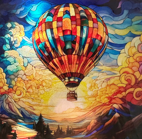 Hot Air Balloon - Orange Night Light Scene