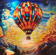Hot Air Balloon - Orange Night Light Scene