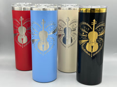 Cello Love Tumbler – Music Lover Gift, Engraved Cello Cup, Stainless Steel Insulated Tumbler